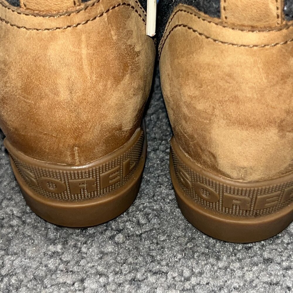 SOREL Women's EVIE II NW LACE -UP QUILT WEDGE WATERPROOF BOOTS BOOTIES EUC  9.5 - Picture 3 of 9